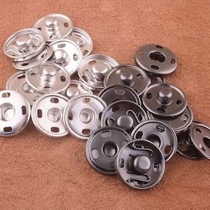 Silver/black Snap button -10sets 17mm-19MM Clothing button coat snap button sewing fastener purse snap fastener leather craft