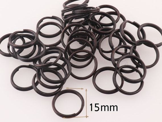  100 Pcs Split Ring, Small Key Rings Bulk Split Keychain Rings  DIY Craft Metal Keychain Connector Accessories (15mm)