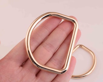 6pcs D-Ringe Gürtelschnallen 2 Zoll D Ring DIY Leder Handwerk Zubehör Geldbörse Ersatz für Tasche Gürtelgurt/Hundehalsband