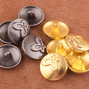 Butterfly pattern Coat Button 10 pcs 18mm black/gold Buttons Metal Shank Buttons with Denim Jacket/Pants button Celtic Buttons