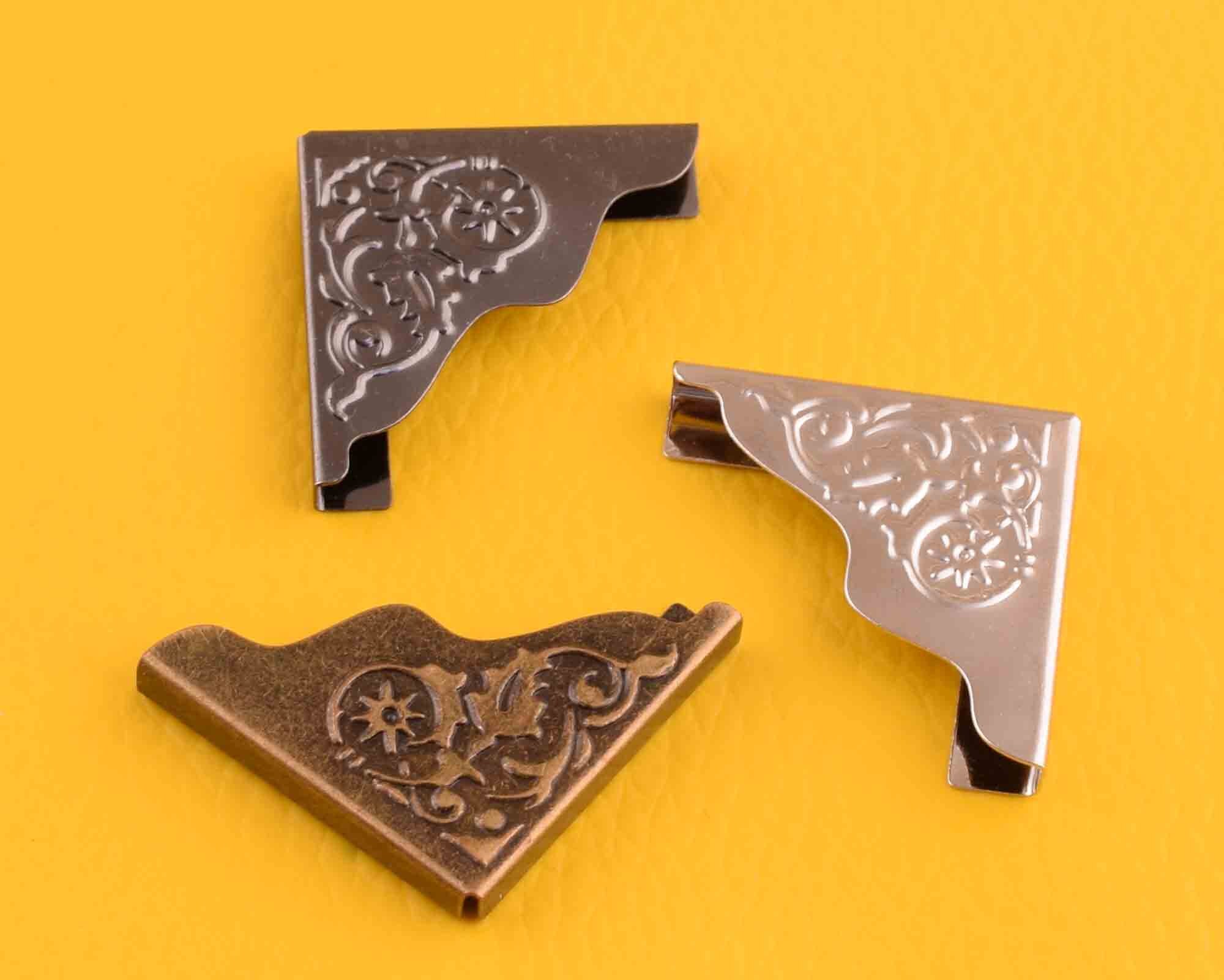 50pcs Metal Bag Purse Book Wood Corner Protector Leather Bend Etsy