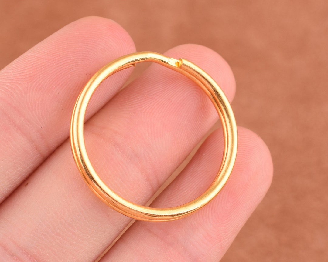 20pcs Key Ring Gold O Ring,25mm Key Fob Ring Metal Split Ring for Key