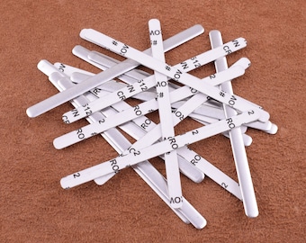 100Pcs Metal Flat Aluminum Bar Strip Trimming.85-5mm Aluminium Strip Nose Bridge for Bridge Band Clip of Nose DIY Crafts Making Accessories