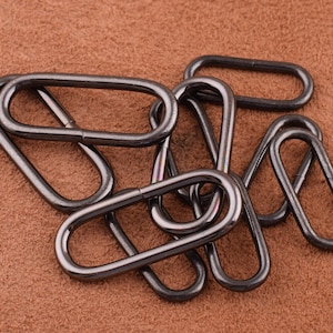 black oval Ring 20pcs 27/19mm Metal Rectangular Buckle /Belt Strap Buckle /Webbing D Ring /Strap Buckle Leather Craft Hardware