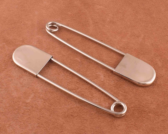 Large Silver Safety Pins Kilt Pins Brooch Giant Safety Pin Charm ,metal Safety  Pin for Clothes 108mm 