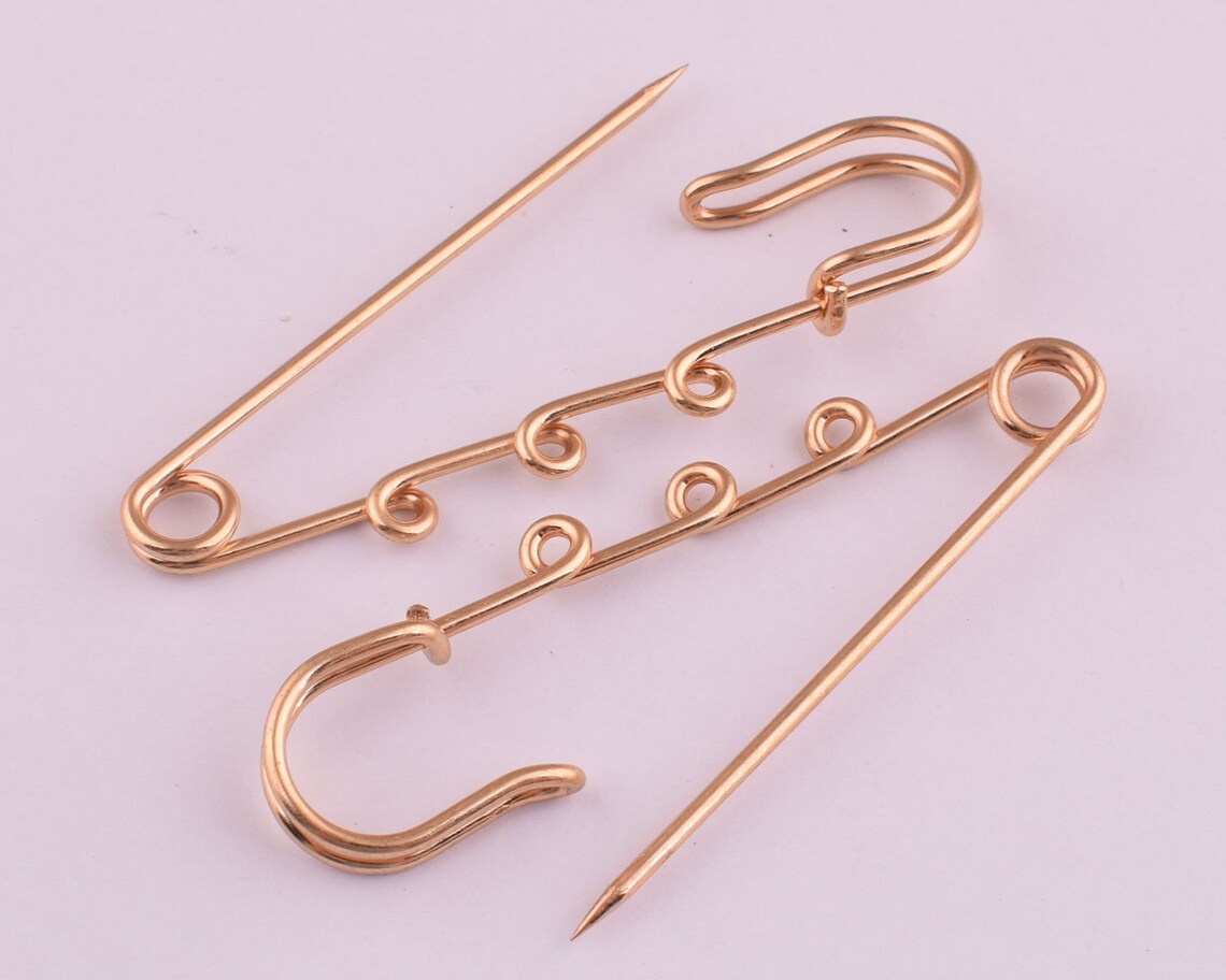 10pcs Large Safety Pins With 3 Loops 6416mm Safety Piniron Etsy UK