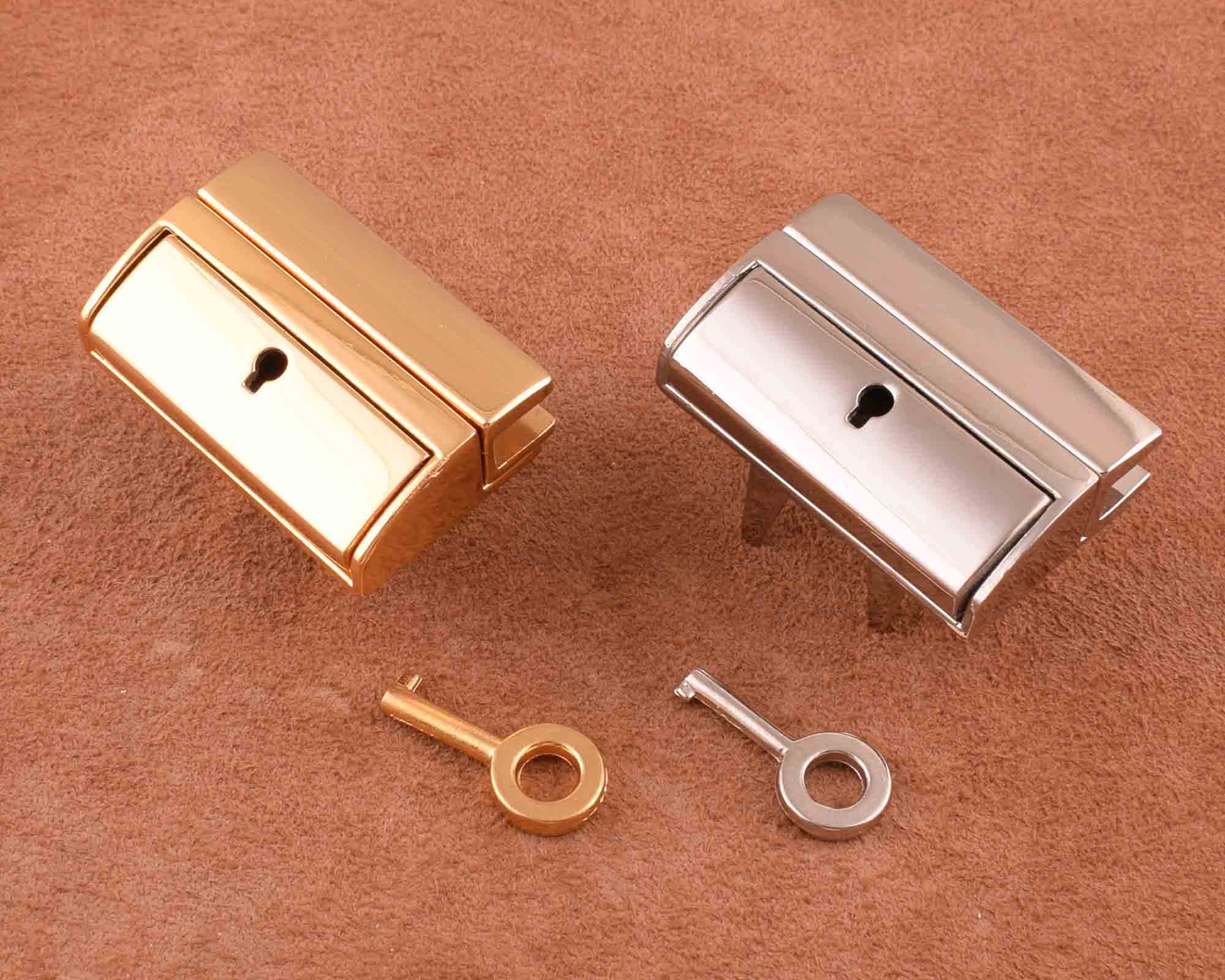 2pcs lock and key purse lock gold/silver women bag handbag purse Solid lock 44*28mm accessories Shaped Padlocks for purse/bag
