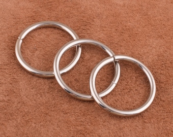 Metall O Ringe Silber Runde Ringe ungeschweißt Split o Ring 1 Zoll o Ring Schnalle Gürtel Schnallschnall Band Webbing O Ring für Handtasche Geldbörse Tasche machen