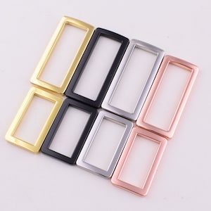 metal rectangle buckle rectangular rings purse strap buckle flat metal buckle,Flat Adjuster Slide Buckle for Webbing Straps Bags Purses Belt
