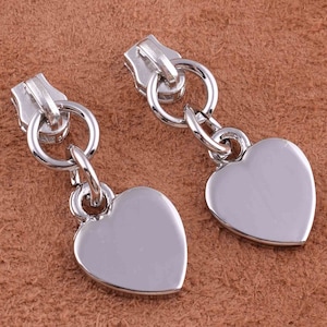 heart shape metal zipper head #3 zipper pulls zipper slider,zinc alloy zipper head puller,Metal Teeth Head  for bag apparel accessories