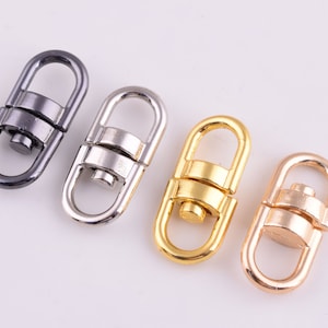 Swivel Connector Double Loops Swivel Clasp 20mm Swivel key ring connector zinc alloy Connector Link For Lanyards Bracelets Keychains