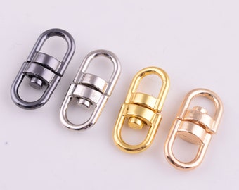 Swivel Connector Double Loops Swivel Clasp 20mm Swivel key ring connector zinc alloy Connector Link For Lanyards Bracelets Keychains