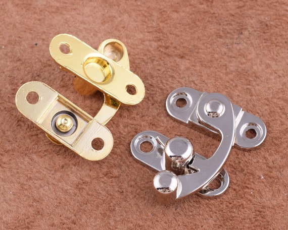 Metal Hasp Lock 8 Sets Decorative Swing Arm Latch Catch Wood Box