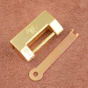 gold Padlock Lock With Key Rustic Useful Padlock Lock,33*18mm Jewelry Wooden Box Accessories Supplies Box Collocation for jewelry box