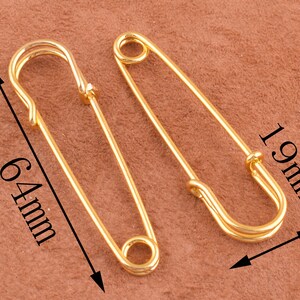 Gold Safety Pin Brooch - The Charm Bar Company Retail