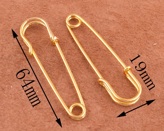Rose Gold Safety Pins - 50 Pack 40mm Decorative Brooch Pins For Crafts