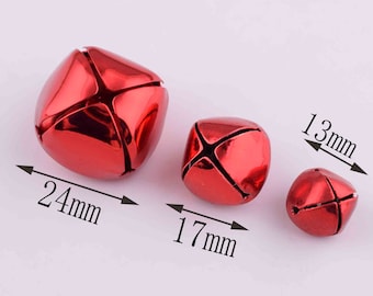 Christmas bells red Jingle Bell Charms,13-24mm Durable jingle cross bells,Supply Pet Necklace Craft Bell Charms for pet collar/diy making