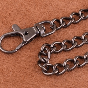 Metal Shoulder purse Strap,gunmetal Replacement Handle Chain,120cm Metal Crossbody Bag Chain Strap,10*7mm chain handle for purse/bag making