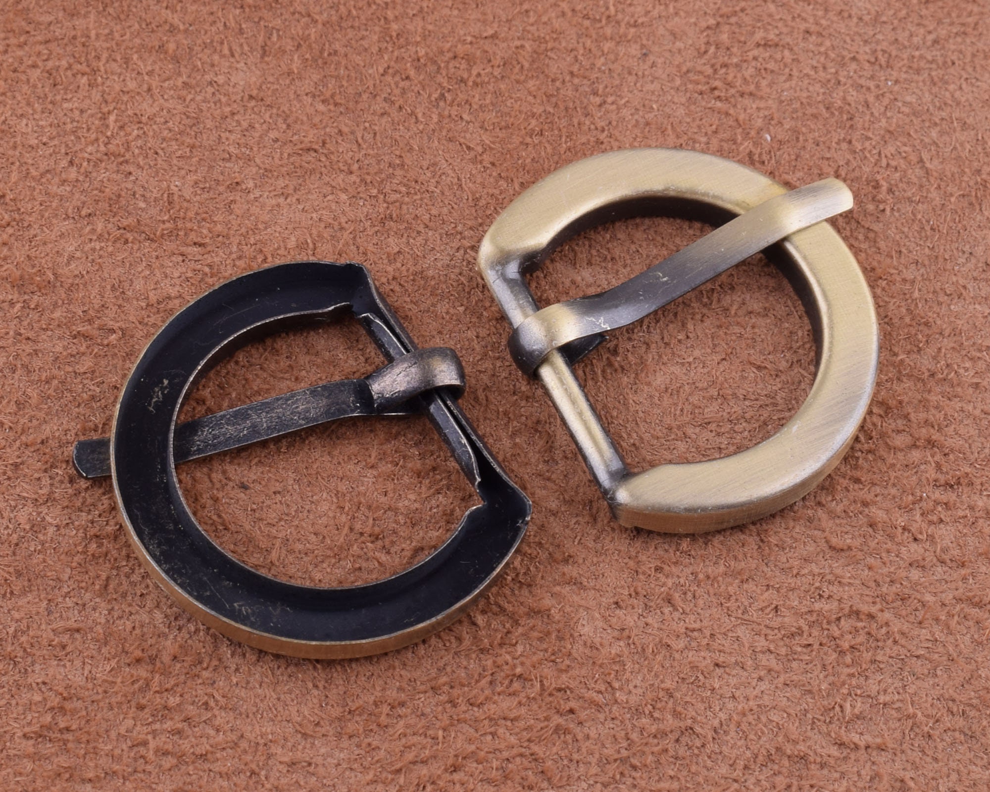 Semicircle belt buckle single prong belt buckle center bar Etsy