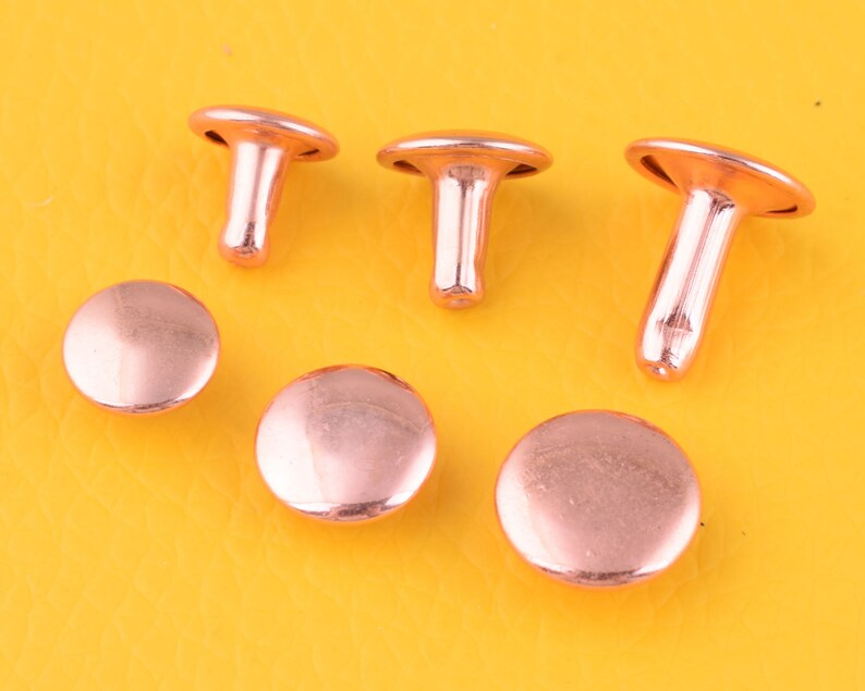 Metal Purse Rivets Double Cap Rivets Rose Gold Metal Rivets Round Metal ...