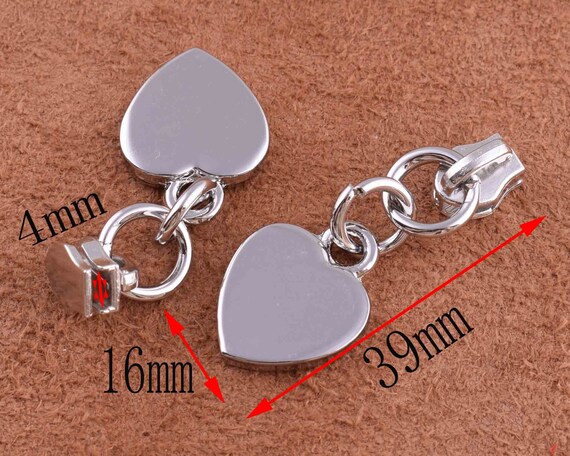 Heart Shape Metal Zipper Head #3 Zipper Pulls Zipper Slider,zinc