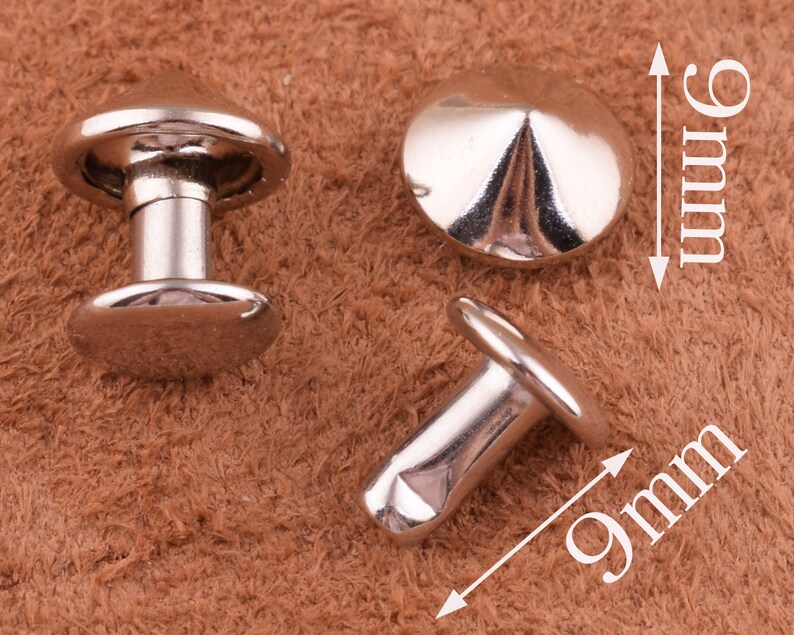 Silver Double Cap Rivets Five Kinds of Size Stud Rapid Rivets Leather ...