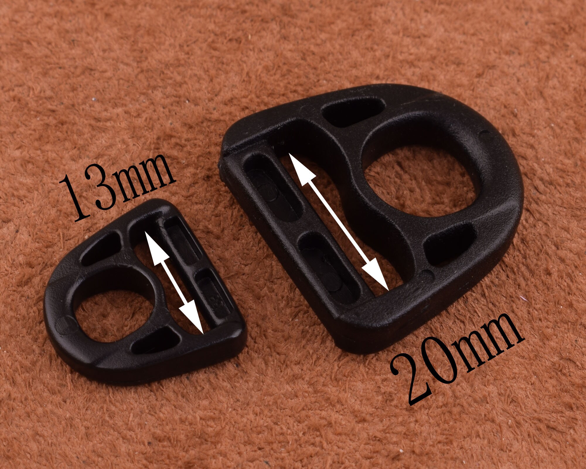 Black Plastic Slide Buckles Strap Adjuster Buckle20/13mm Etsy