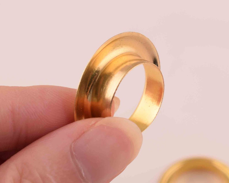 30pcs gold Round Eyelets Hole Grommets 18mm Metal Eyelets large Eyelet with Washer Brass Grommet Eyelet for purseclothesDIY leather craft