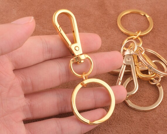 6pcs- Economical Swivel Hook Keychain With Key Rings - Includes