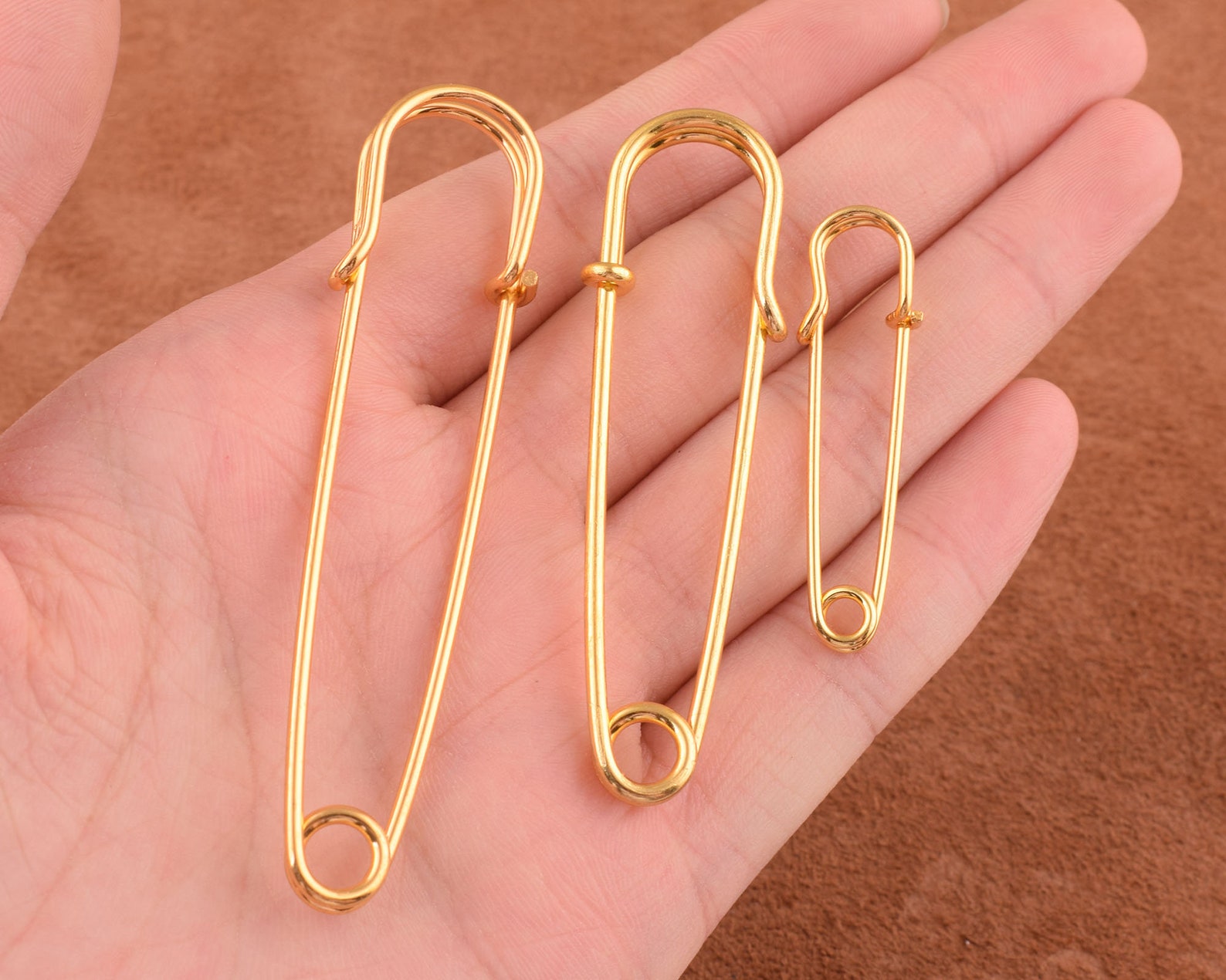 Gold Safety Pins Kilt Pins Brooch Safety Pin Earrings 50pcs Etsy