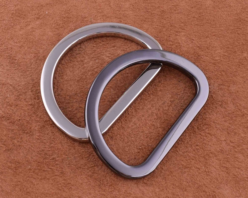 heavy Duty D Ring 2 inch D-ring Findings Metal D rings,zinc alloy strap D ring 50mm Flat Purse Loop for bagwalletpursediy making