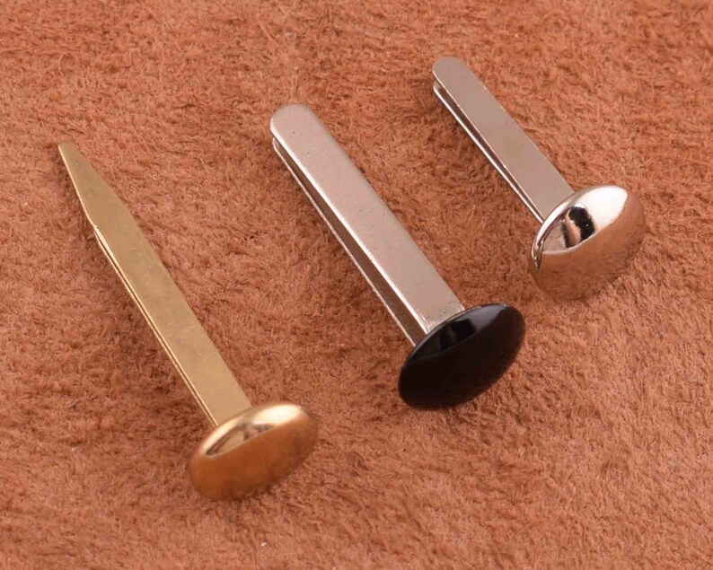 50pcs Round Brads Metal Brads Paper Fasteners Iron Purse Feet Etsy