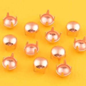150Pcs Rose goud kleur ronde studs metalen studs 6mm metalen studs, klinknagels hengsten spikes, leder ambachtelijke accessoires, ambachtelijke benodigdheden