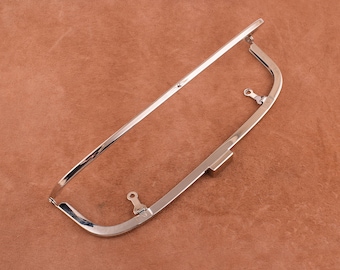 silver purse clasp,bag making findings,25.5*7cm purse frame,iron bag Purse Frame with square Clasp Kiss Lock Coin Leather Mob for bag/purse