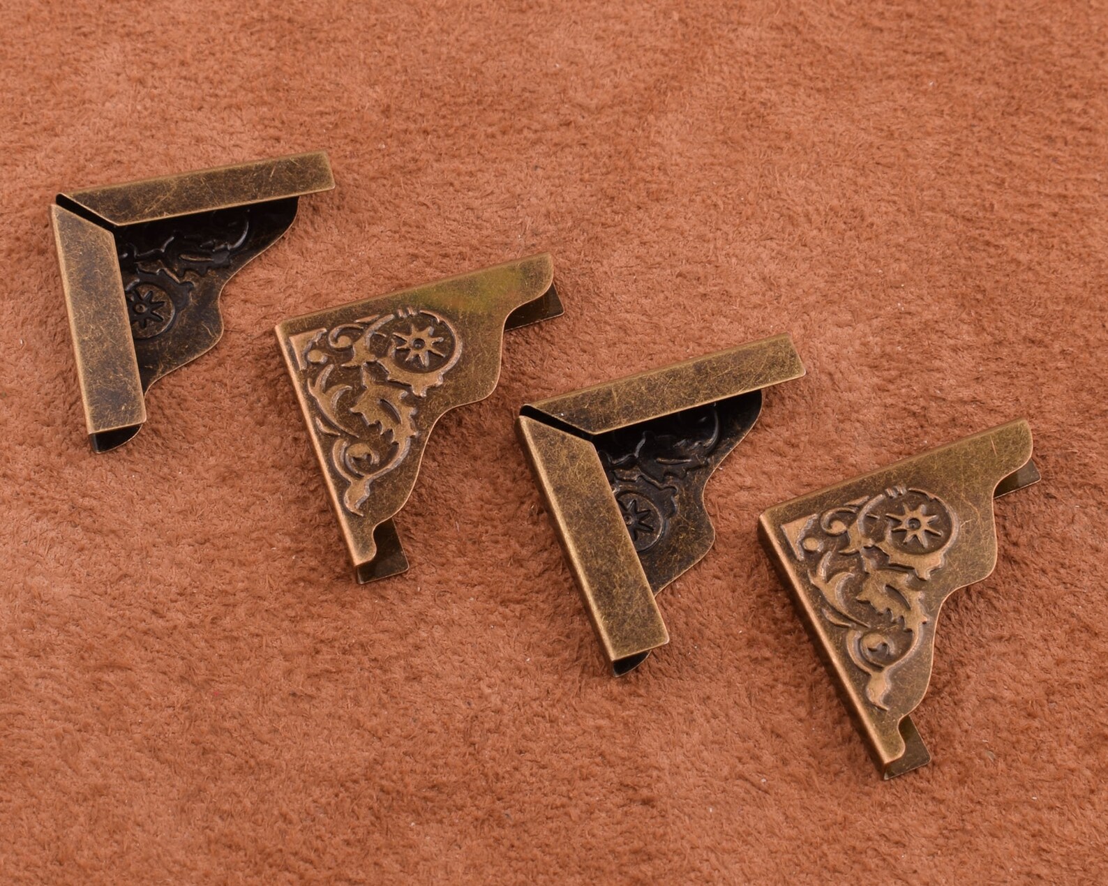 Set of 4 Decorative Book Corners25mm Bronze Etsy