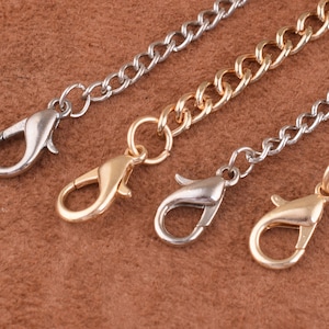Replacement Chain Shoulder Strap Metal link Clasp Purse Chain bag chains replacement,silver/light gold Bag Handle Chain for purse/diy making