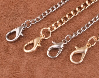 Remplacement Chain Shoulder Strap Metal link Clasp Purse Chain bag chains replacement, silver/light gold Bag Handle Chain for purse/diy making