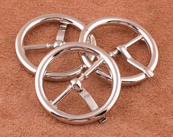 hebilla de metal plateado 1" Metal Buckles-Small buckles, trío de hebillas, hebillas de metal sólido 6pcs Hebillas circulares de una pulgada para collares / bolsas / correas