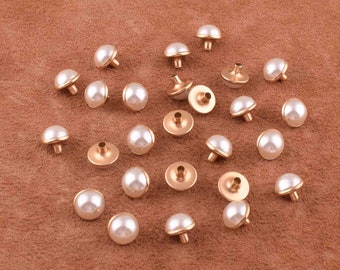 10*11mm Ball Cap Double Headed light gold Metal Rivets,Metal Shank Buttons for Jeans Bags Decoration/clothes/bag/purse