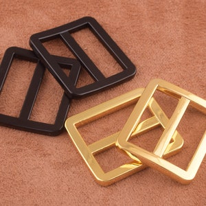 6pcs 1 inch square edge buckles,2 color Bags Strap Handbag adjusted buckle,gold/black 26mm High quality Slider Tri-glide