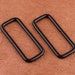 20pcs Black Rectangular Ring 39mm Strap Rectangle Ring 1.5 Inch Metal ...