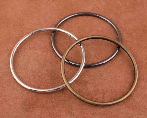 Metal O-rings Welded Metal Loops Round Formed Rings Gold Silver