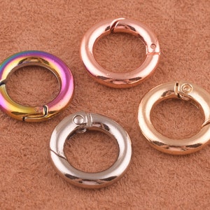 6pcs Spring gate ring 11mm o-rings and rainbow 11 mm metal o rings spring ring clasp push gate o rings for diy supplies/bag/wholesale