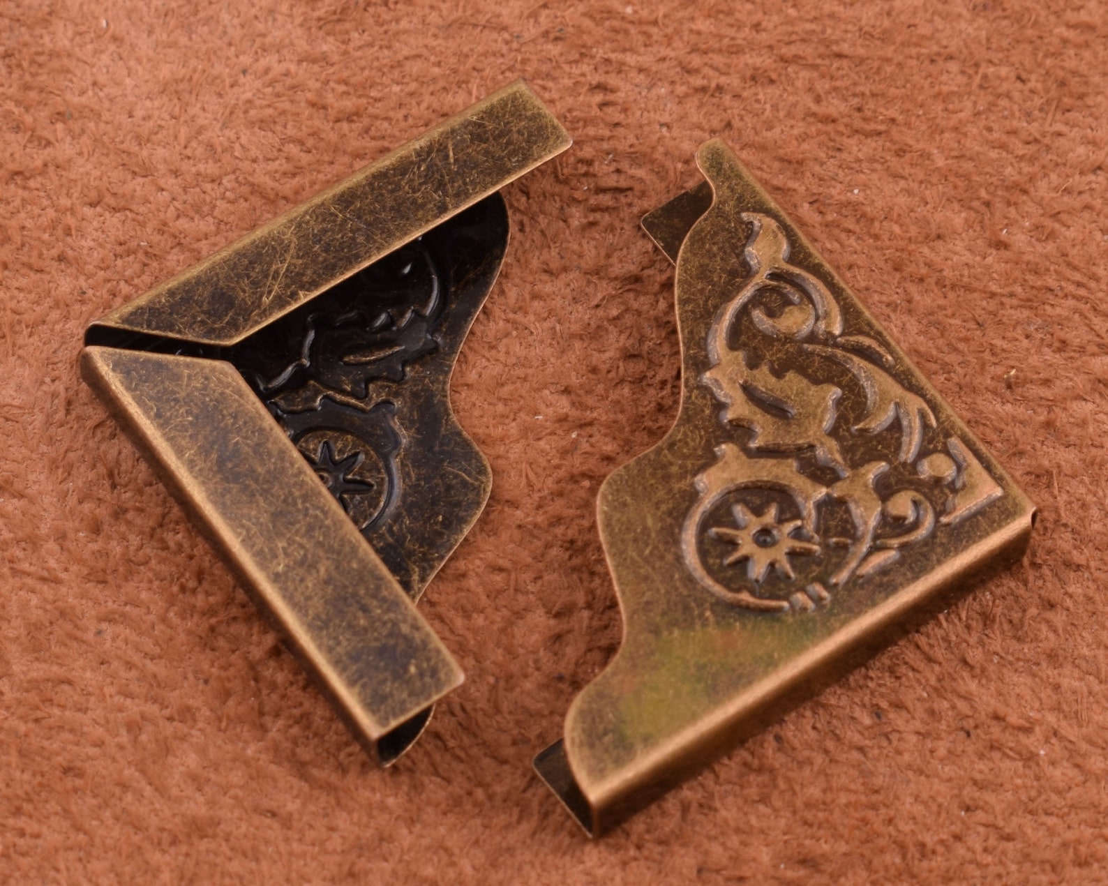 Set of 4 Decorative Book Corners25mm Bronze Etsy