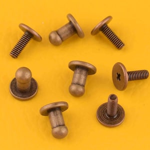 50sets Screw rivets Rivets studs 8*8*7mm Chicago screw studs DIY bracelet handbag key chain for Handbags/Screwed Studs