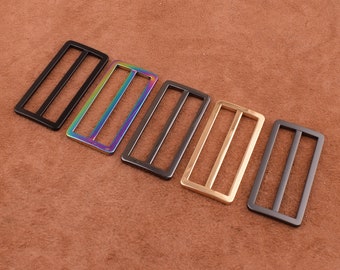2 inch Metal Buckle Square Metal Buckles,Center Bar Pin Buckle,strap Buckle purse buckle Adjustable Slide Buckle for bag/purse/leather craft