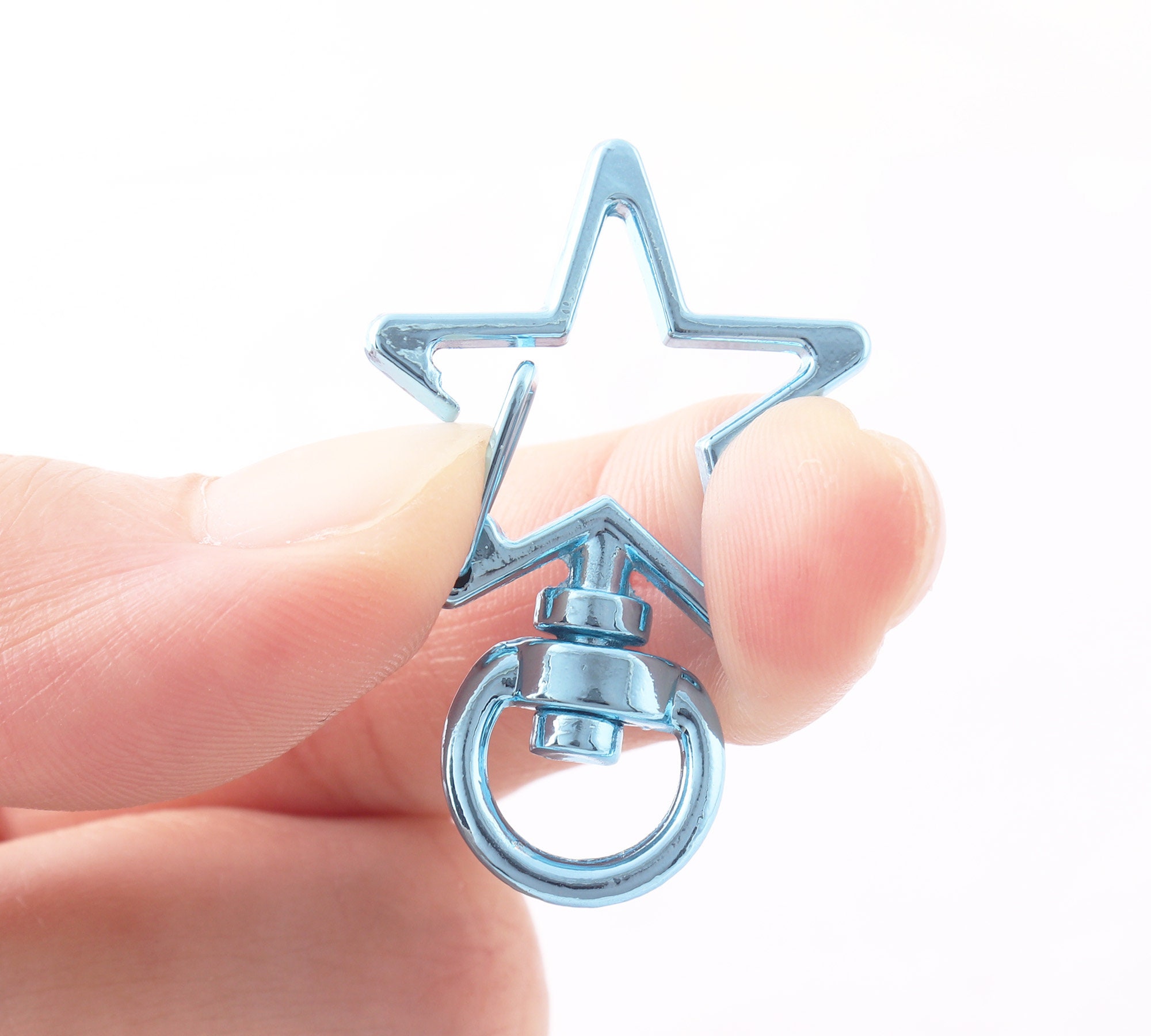 Colorful 35mm×24mm Star Shaped Swivel Clasps Lobster Clasp Key