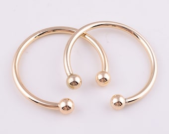 metal bag handle light Gold Purse handles Bag handle 2 inch purse frame purse ring 2pcs Purse Handle for bag/purse/jewelry making