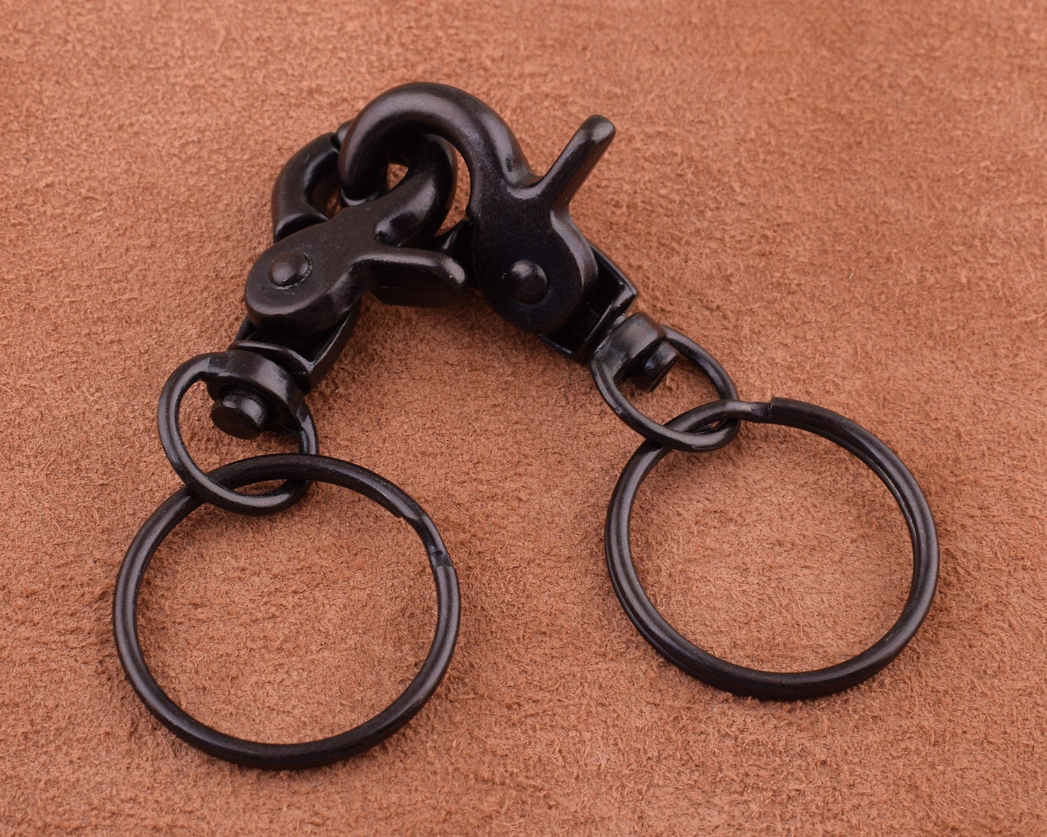 Snap Change Key Chain 4pcs,swivel Snap Key Chain,black Lobster Swivel Clasps With Ring,key ...