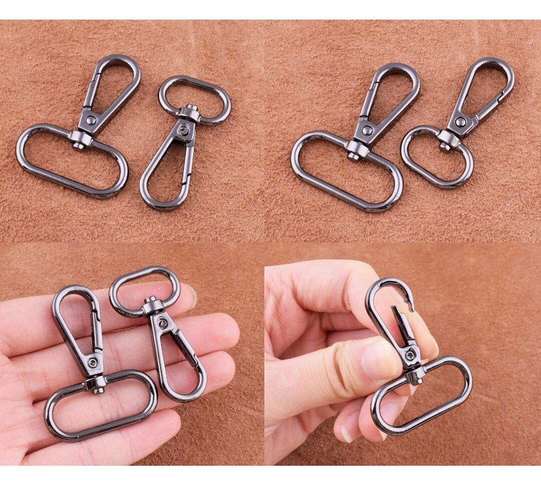 thumbnail image 2 of TMGP 12-Pack Gunmetal Lobster Clasps – 18x39mm X-Large With Swivel Clip, Steel 2 of 4
